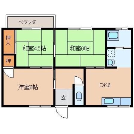 大楠住宅IIの物件間取画像